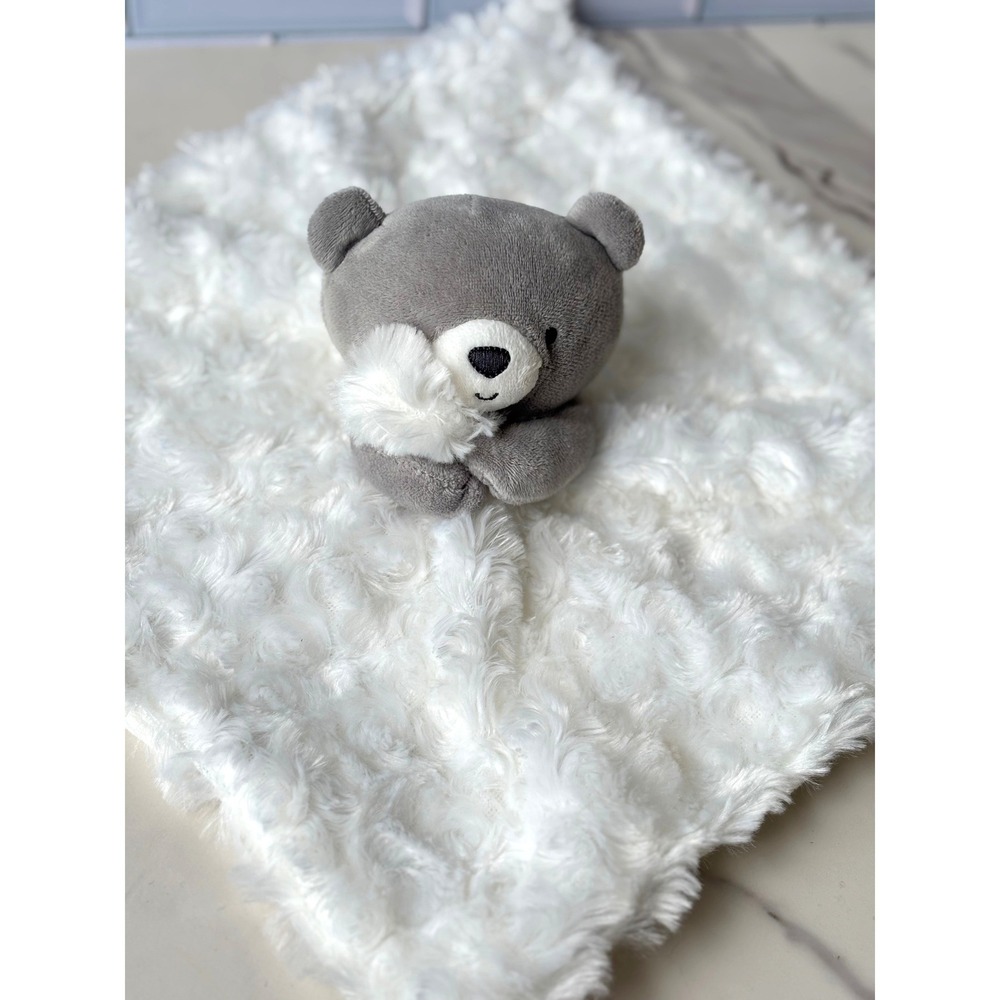Just‎ One You by Carters Baby Security Blanket Grey Bear White Lovey